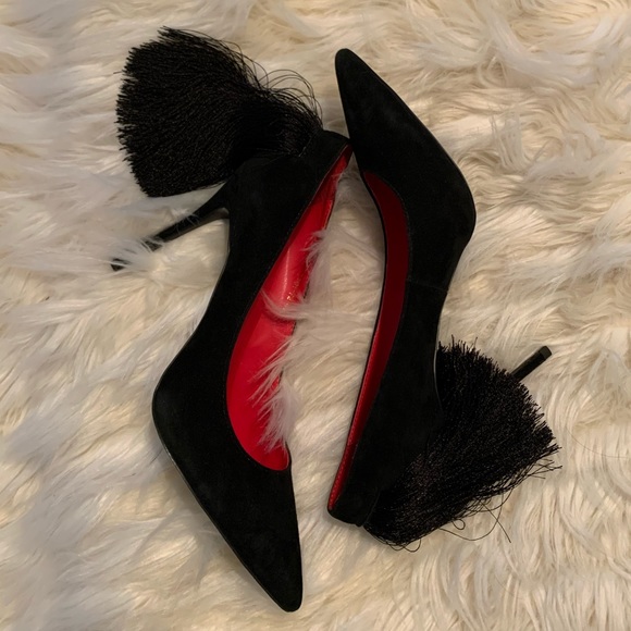 AKIRA Shoes - Akira Tassel Back Black Heels